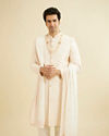 Warm White Peach Sherwani